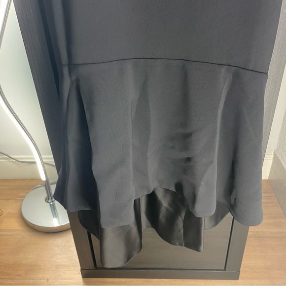 Alice + Olivia Adrina Flounce Hem Midi Dress in Black - Picture 9 of 15